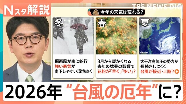 “今季最強寒気”いつまで？3連休に強烈寒気で大雪＆暴風も…「午年は天気も荒れる」2026年は“台風の厄年”に？【Nスタ解説】|TBS NEWS DIG