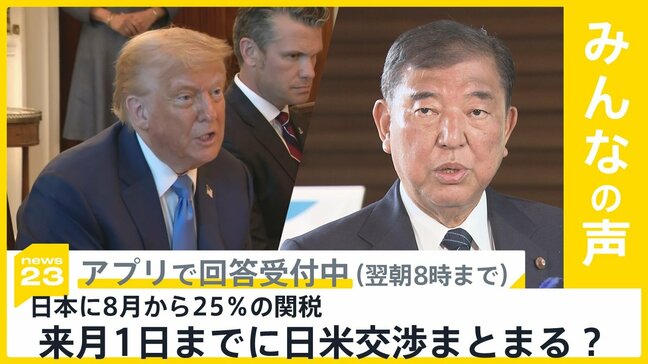 トランプ大統領「日本に8月から25%の関税」を表明 来月1日までに日米交渉まとまる?【news23】|TBS NEWS DIG
