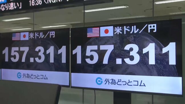 【速報】円相場 一気に円高にふれる 一時1ドル=157円台前半に |TBS NEWS DIG
