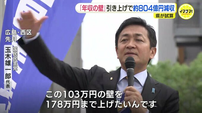 広島県が試算　「年収の壁」引き上げで約８０４億円減収　「強い懸念を抱いている」|TBS NEWS DIG