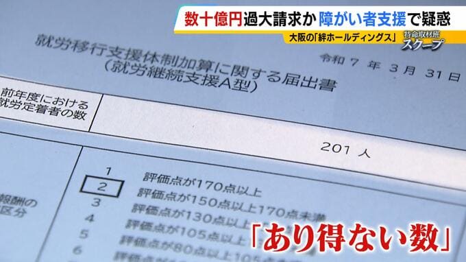 障がい者就労支援で疑惑「数十億円規模」の給付金を過大請求か　元職員が語った加算制度の悪用手口「６か月ごとに契約だけ切り替えて...」　事業所の元利用者も"高すぎる給付金額"に不信感|TBS NEWS DIG