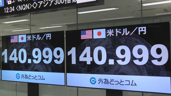1ドル＝140円台後半　約5か月ぶりの円高水準