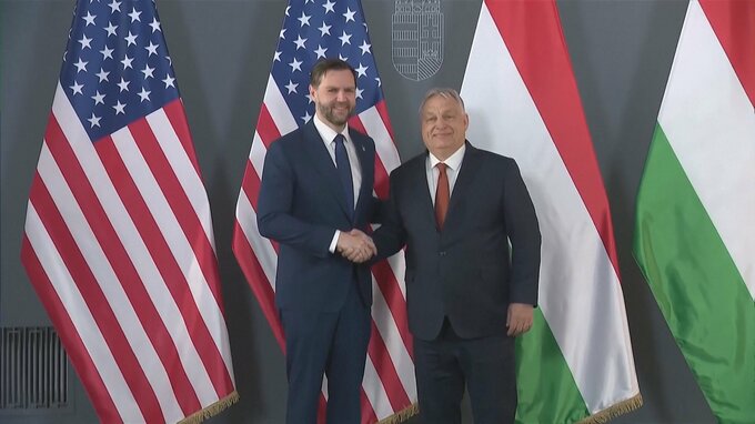 バンス副大統領がハンガリー首相と会談「できる限り選挙を支援したい」総選挙で劣勢のオルバン氏 EUと代理選挙の様相