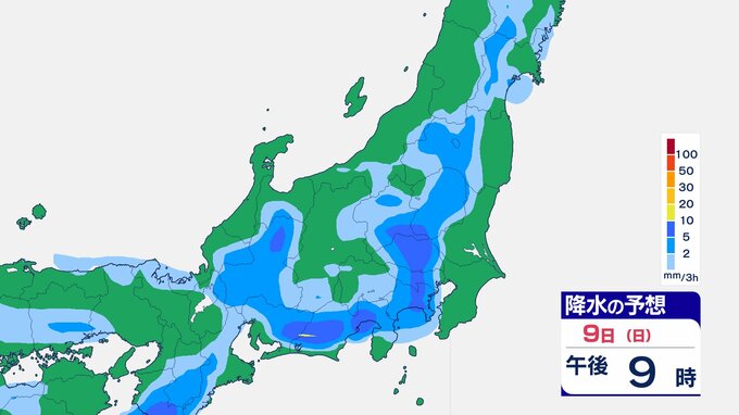 【大雨情報】関東甲信　多いところで50mmの雨予想　“警報級”の可能性も　河川の増水や土砂災害に注意・警戒【雨と風のシミュレーション】　|　富山のニュース｜天気・防災｜チューリップテレビ