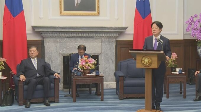 自民・石破元幹事長ら超党派の議員グループが台湾・頼清徳総統と会談　台湾有事などめぐり意見交換|TBS NEWS DIG