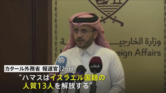 “ハマスが人質20人を解放へ”カタール政府発表 
