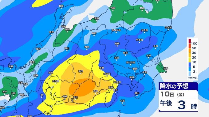 春の嵐…東日本で10日は大気の状態が非常に不安定に【関東甲信　雨のシミュレーション画像】気象庁　低気圧が発達しながら日本海に進む　前線が本州付近を通過　落雷や竜巻などの激しい突風、急な強い雨に注意　|　SBC NEWS | 長野のニュース | SBC信越放送