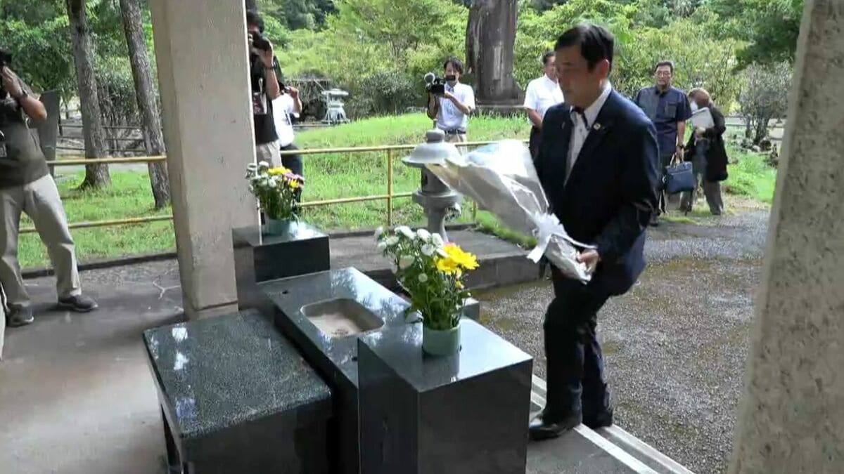 塩田知事が国立ハンセン病療養所「奄美和光園」初訪問　「らい予防法」廃止から30年…入所者眠る納骨堂に献花