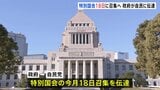 総理指名の特別国会 18日に召集へ 政府が自民党に伝達|TBS NEWS DIG