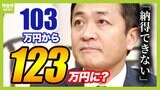 【１０３万円の壁】自民が"少し強気"の裏には維新の存在？『１７８万円を目指して...』で合意したものの与党側は『１２３万円』を提示　国民民主が反発「到底納得できない」|TBS NEWS DIG