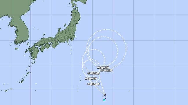 間もなく台風3号発生 熱帯低気圧が太平洋を北上中で24時間以内に台風に発達の見込み 気象庁発表|TBS NEWS DIG