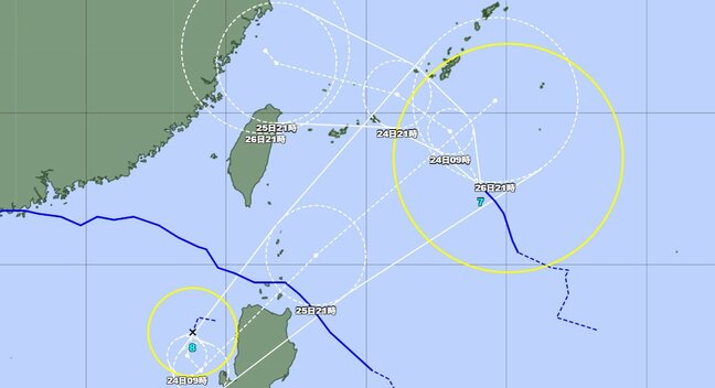【ダブル台風】台風8号『コメイ』発生…台風7号『フランシスコ』ともに今後の進路は?影響は?【雨と風のシミュレーション】|TBS NEWS DIG