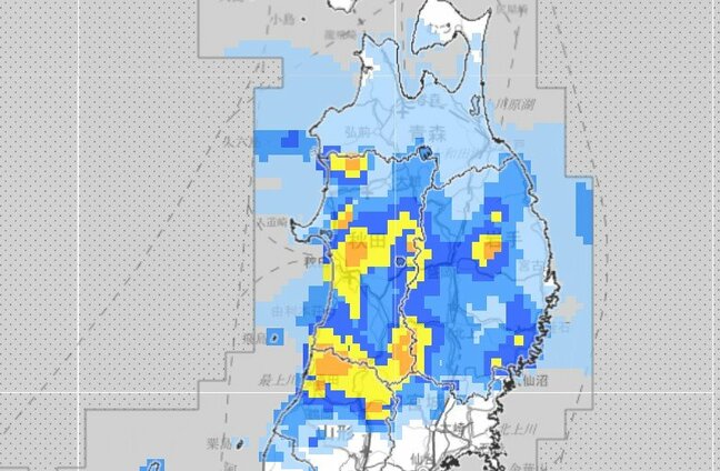多いところでは1時間に30mm　警報級の大雨の可能性も　東北地方【雨と風のシミュレーション】湿った空気の影響で大気が不安定に　21日にかけ土砂災害や浸水に警戒を|TBS NEWS DIG
