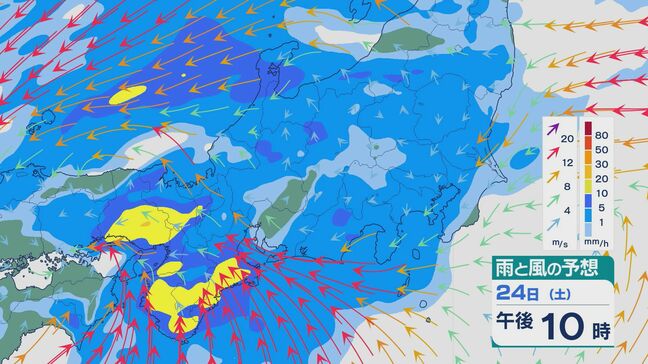 【大雨情報】25日(日)にかけての24時間予想雨量は四国・近畿・東海で180ミリ 日中は東日本で雨脚強まる 太平洋沿岸を中心に大雨に警戒を 雨と風シミュレーション|TBS NEWS DIG