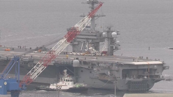 米軍が中東に展開中の空母を交代へ　2隻のうち1隻を　去年11月からの長期任務を受けて