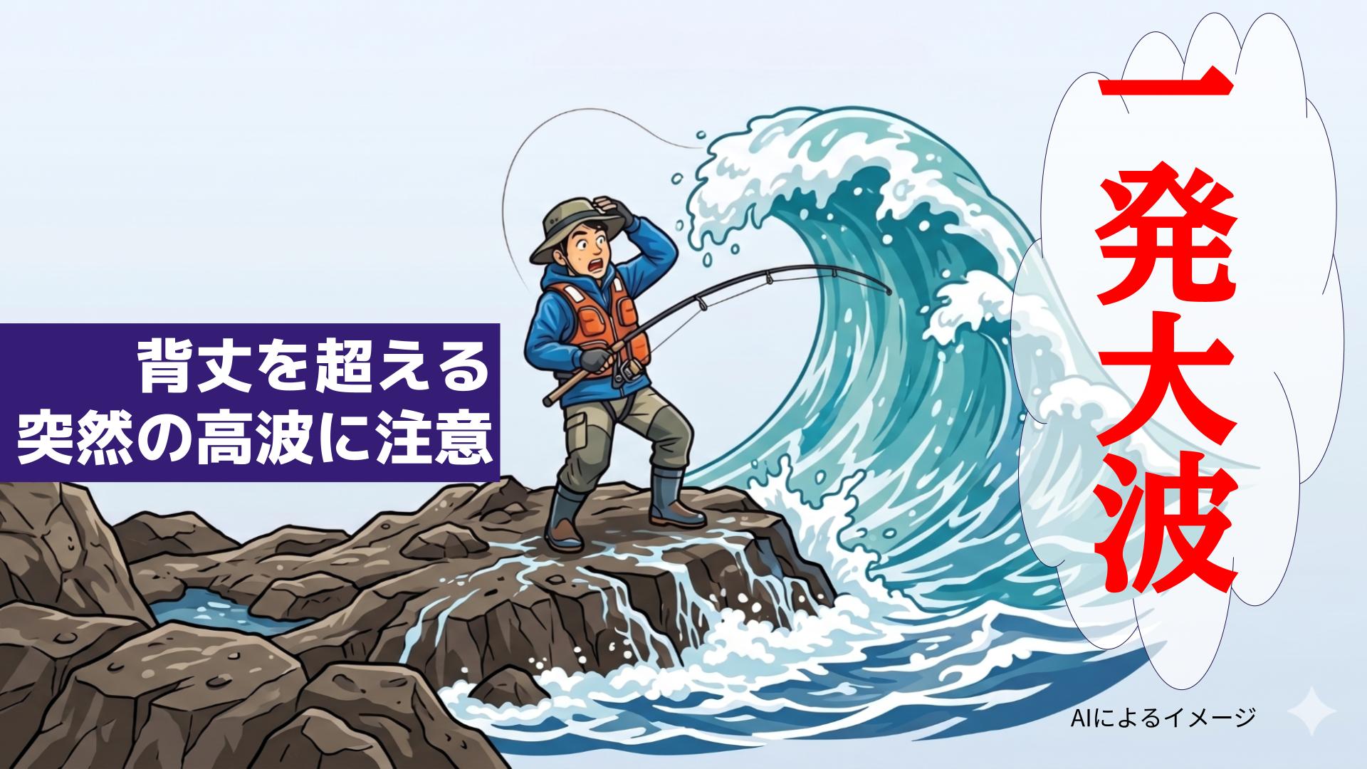 一発大波」に注意！背丈を超えるような波が突然…磯釣りの注意点 | 長崎