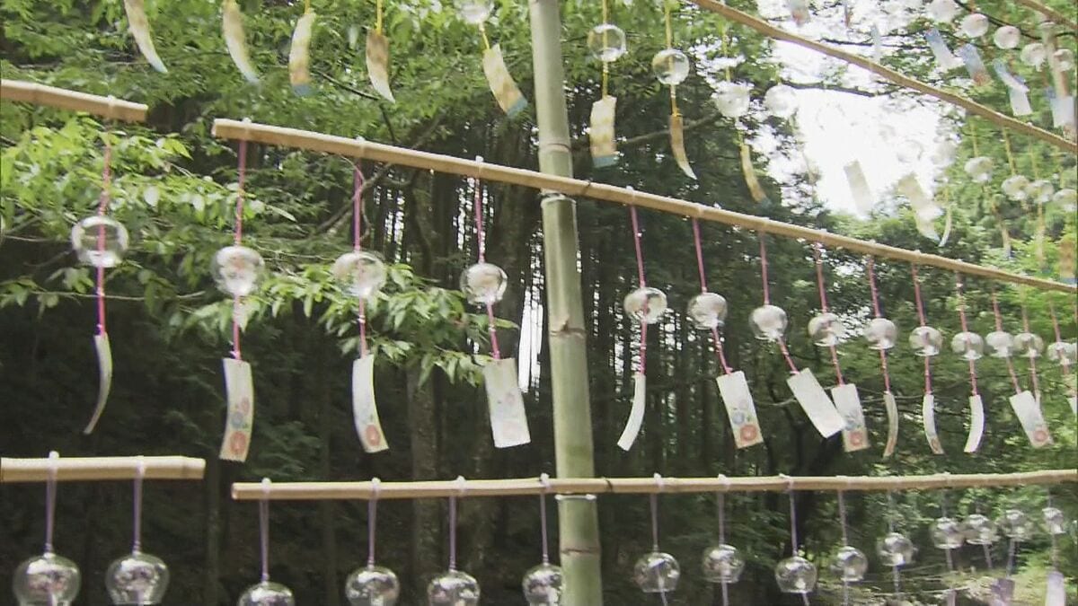 三重の避暑地に約2000個の風鈴 ｢美しくて音がすごくきれい｣｢風情があっていい｣ 9月23日まで設置 名張市の赤目四十八滝