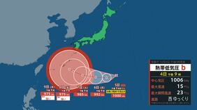 熱帯低気圧が5日(日)にも台風に発達の見込み 週の後半にかけて沖縄・南西諸島に接近?【進路予想・3時間ごとの雨と風のシミュレーション・4日午後10時30分更新】|TBS NEWS DIG