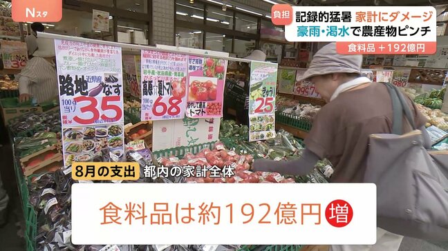 “記録的猛暑”で家計もピンチ…　8月支出は「都内1世帯あたり4337円増」見込み　「食料品支出は192億円増」の計算も|TBS NEWS DIG
