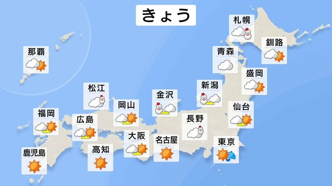 関東は午前中を中心に雨や雪　北部は積雪に注意　晴れる太平洋側も寒さ戻る　関東などは真冬並みに|TBS NEWS DIG