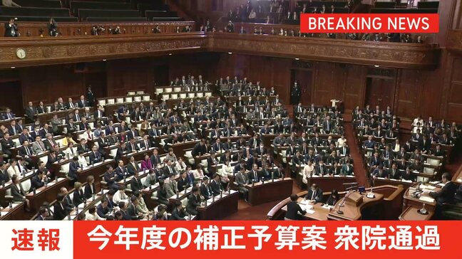 【速報】補正予算案が衆院本会議で可決　自公に維新・国民が賛成|TBS NEWS DIG