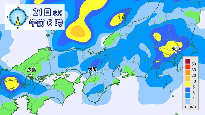 【猛暑から一転 梅雨の走りに】21日（木）東京など関東では肌寒さも…全国的にぐずつく天気　※雨の降り方シミュレーション|TBS NEWS DIG