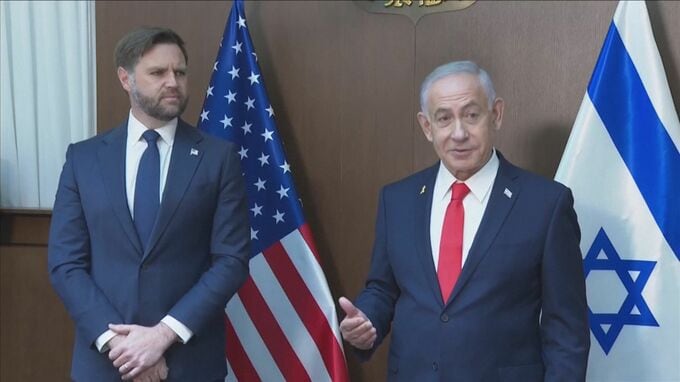 イスラエル首相が米副大統領と会談　和平計画の前進に前向き姿勢もガザ統治めぐり溝か|TBS NEWS DIG