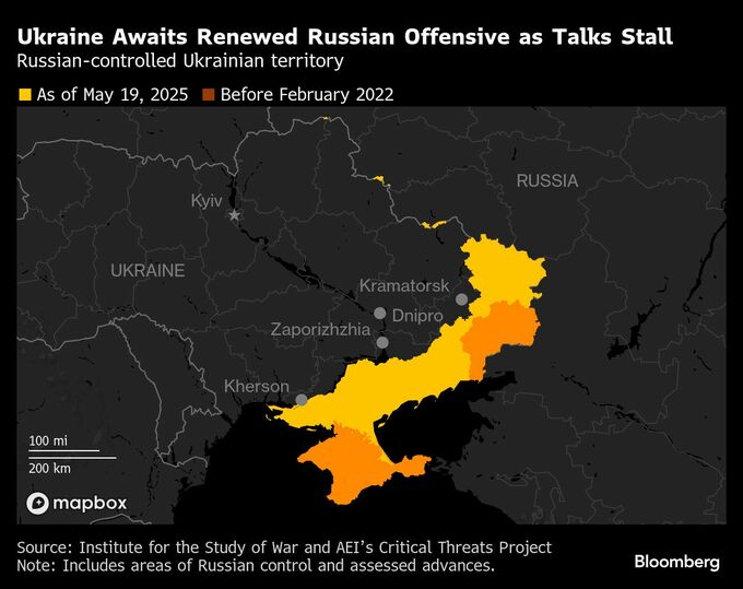 ロシアのウクライナ領内進軍、今年大きく鈍化－強気の外交とは裏腹