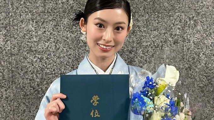 【 井本彩花 】〝最後の卒業式に参加できて良かった〟日大法学部を4年で卒業　袴姿で感謝の笑顔|TBS NEWS DIG