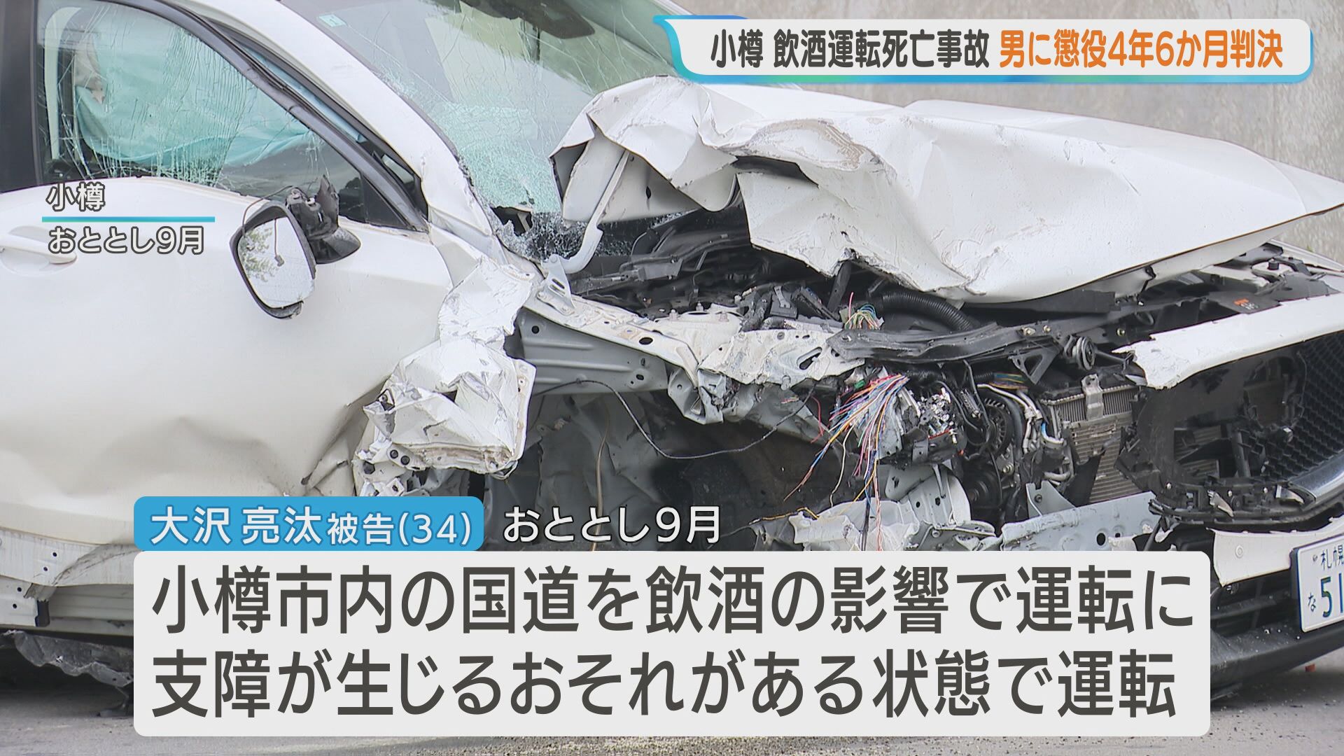 小樽 飲酒運転 事故