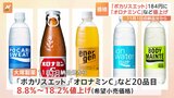 大塚製薬が11月から値上げ 「ポカリスエット」162円→184円(税込み)「オロナミンC」130円→146円(税込み)|TBS NEWS DIG