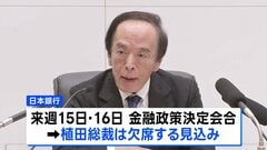 日銀の植田総裁が入院　来週の決定会合は欠席　議長は氷見野副総裁、会見は内田副総裁が代理対応| TBS CROSS DIG with Bloomberg