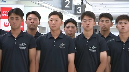 夏の高校野球岩手大会を制した花巻東高校野球部が甲子園に向けて岩手を