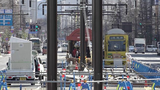 「軌道敷設工事」岡山駅前の交差点がきょう（16日）から夜間車線規制　路面電車の乗り入れ工事に伴い【岡山】|TBS NEWS DIG