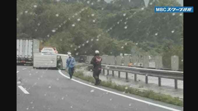 南九州道の市来IC－串木野IC間で乗用車横転　鹿児島|TBS NEWS DIG