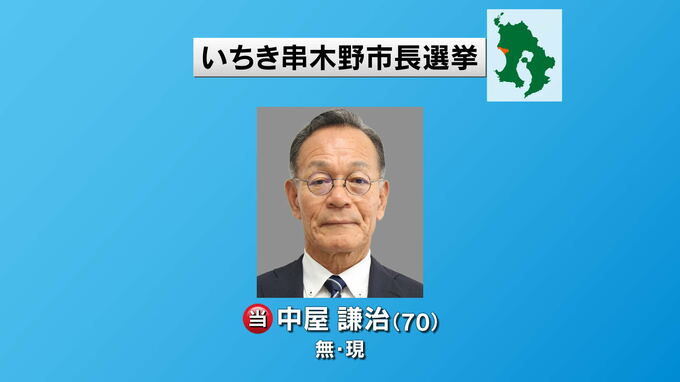 いちき串木野市長選　現職の中屋氏２期目の当選　|　鹿児島のニュース｜MBC NEWS｜南日本放送