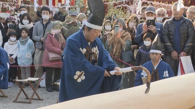 ことし１年の工事の安全を願う「釿始式」　山口・防府天満宮|TBS NEWS DIG