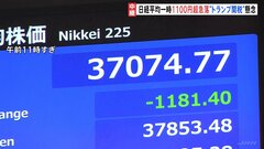 日経平均株価1100円以上急落　トランプ関税の影響が懸念 輸出関連株を中心に売り注文先行| TBS CROSS DIG with Bloomberg