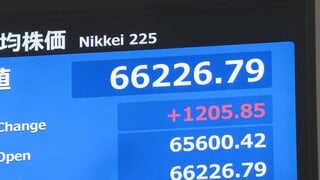 日経平均、一時1200円超値上がり　半導体関連や電子部品に買い注文　先週末ＮＹ市場の半導体株高受け　| TBS CROSS DIG with Bloomberg