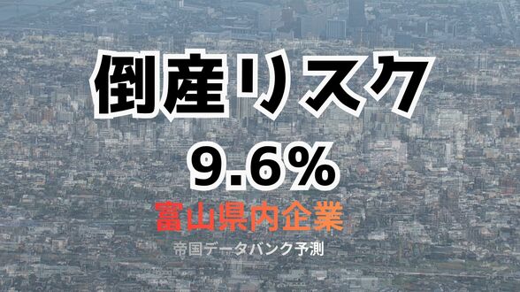 企業 9.6％に倒産リスク…1558社に上る【富山県】製造業でコスト増が深刻化、2025年12月時点の予測発表　帝国データバンク　|　富山のニュース｜天気・防災｜チューリップテレビ