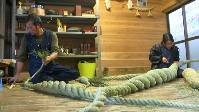 夫婦二人三脚のしめ縄づくり|TBS NEWS DIG
