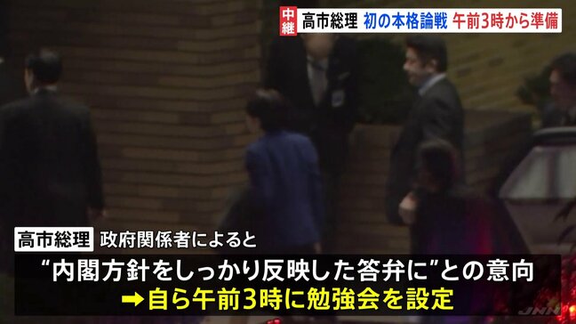 衆院予算委で与野党の本格論戦スタート 労働時間規制の緩和に注目 高市総理は午前3時に“出勤”、答弁準備の勉強会|TBS NEWS DIG
