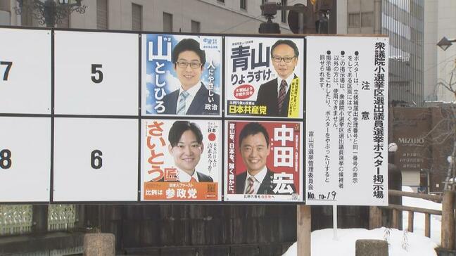 【衆院選・富山1区】異例の「真冬の短期決戦」を追う候補者の序盤の戦いぶりは|TBS NEWS DIG