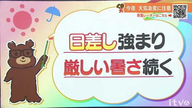 13日(金)も日差しが強まり厳しい暑さ続く 台風13号の進路は？|TBS NEWS DIG