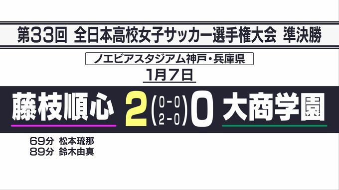 “絶対女王”が見せた横綱相撲 藤枝順心史上初3連覇まであと1勝 難敵大商学園に快勝【全日本高校女子サッカー選手権大会準決勝】　|　静岡のニュース | SBSNEWS | 静岡放送