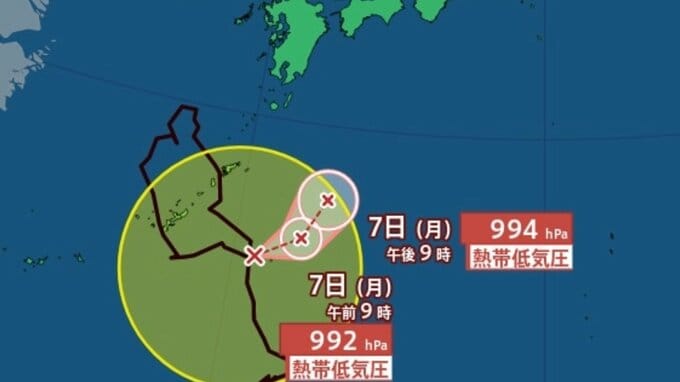 【台風情報】最大瞬間風速25 m/s・990 hPa「台風24号（クロヴァン）」気になる日本への影響は？長引く雨に注意...9月17日までの雨・風シミュレーションで確認【気象庁6日21時45分発表】|TBS NEWS DIG