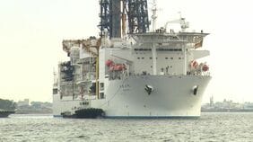 「歴史的快挙を達成したのではないか」探査船「ちきゅう」が清水港に帰港 2月1日にレアアース泥の採取に成功＝静岡|TBS NEWS DIG