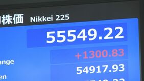 【速報】日経平均株価 一時1300円超の上昇　節目の5万5000円台を回復　原油価格上昇への警戒感やや和らぎ|TBS NEWS DIG