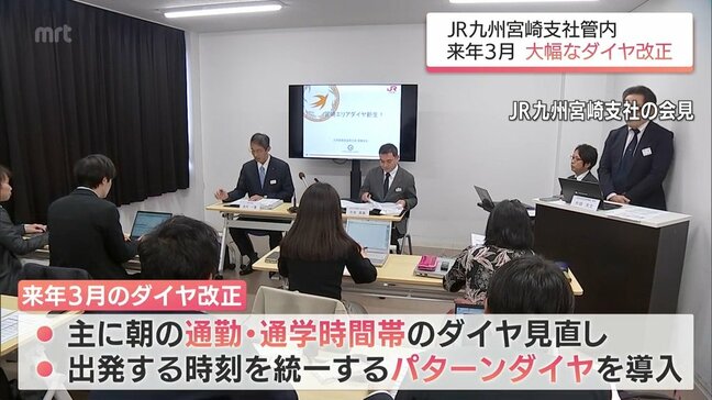 宮崎県内の列車ダイヤが7年ぶりに一新　JR九州が来年3月のダイヤ改正を発表|TBS NEWS DIG