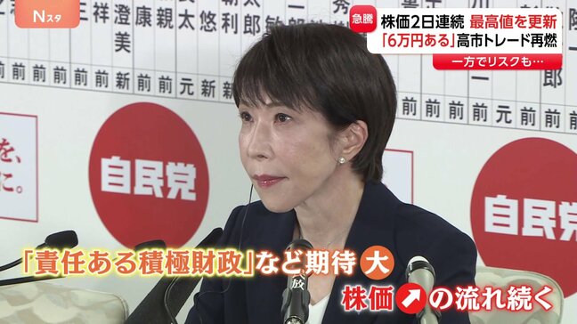 “高市トレード”再燃 今後の株価は？「6万円到達は短期的にはある」 日経平均2日連続で史上最高値を更新|TBS NEWS DIG